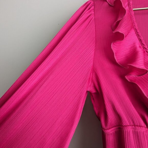 Zara Ruffled Pink Blouse - Picture 7 of 12